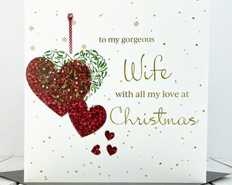 Extra Large Wife Christmas Card,  Husband, To The One I Love, Partner, Personalised Christmas Card, Customise, FREE Personalisation