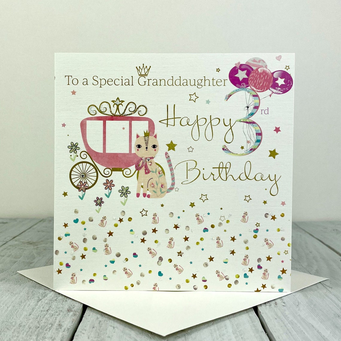 granddaughter age 3 birthday card