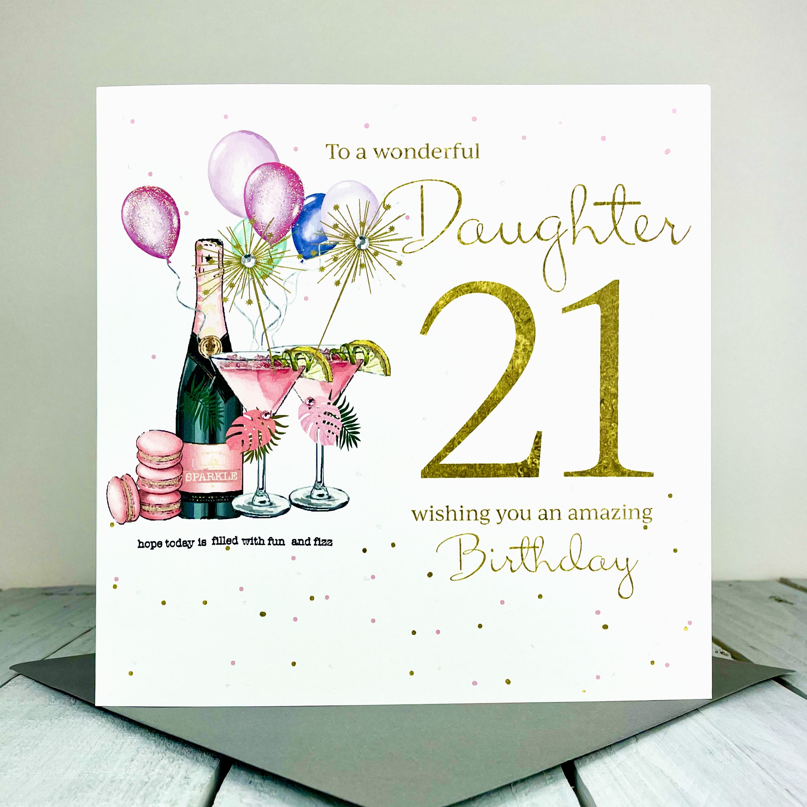 Extra Large Granddaughter 21st Birthday Card Cocktails & | Etsy