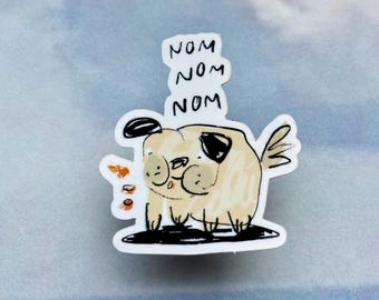 かわいいグルメ犬のステッカー