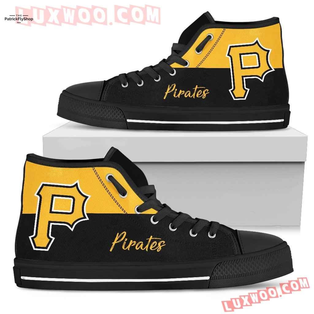 Logo Pittsburgh Pirates Mlb Baseball Hightop Canvas Shoes | Etsy