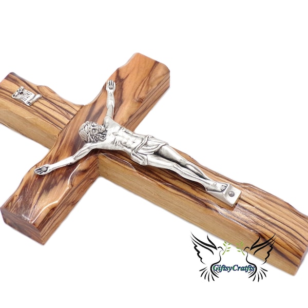 Wall Crucifix. Olive Wood Cross. Wall Hanging For Decor. Baptism. Communion. Confirmation Gift. Blessing Holy Crucifix For Mother's Day.
