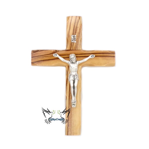 Wall Crucifix. Olive Wood Cross. Wall Hanging For Decor. Baptism. Communion. Confirmation Gift. Blessing Holy Crucifix For Christmas Gifts.