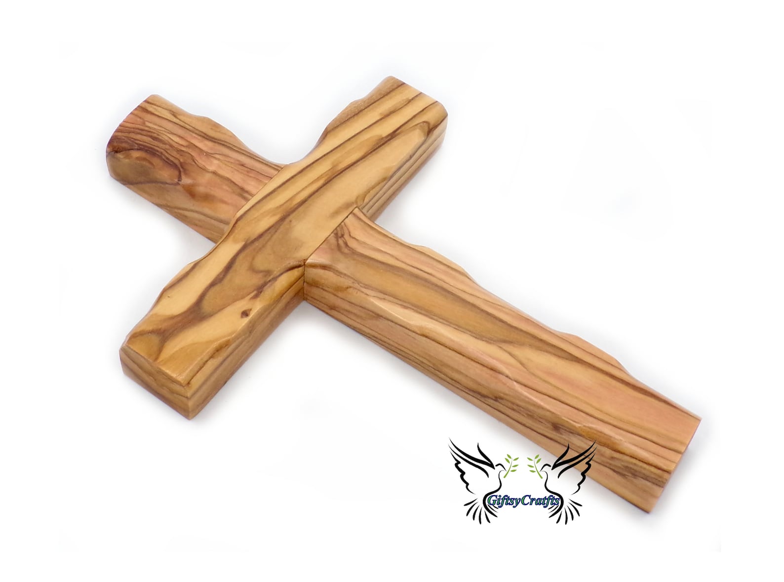 Olive Wood Cross | Handmade Jerusalem Wall Hanging Cross Decor for Confirmation, Baptism, Communion Gifts, Holy Land Christian Religious
