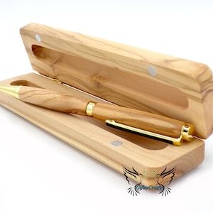 Customizable Ballpoint Pen. 5th Anniversary Gift for Him Her olive wood Wooden Pens Engagement, Wedding, valentines gift. Christmas Gift
