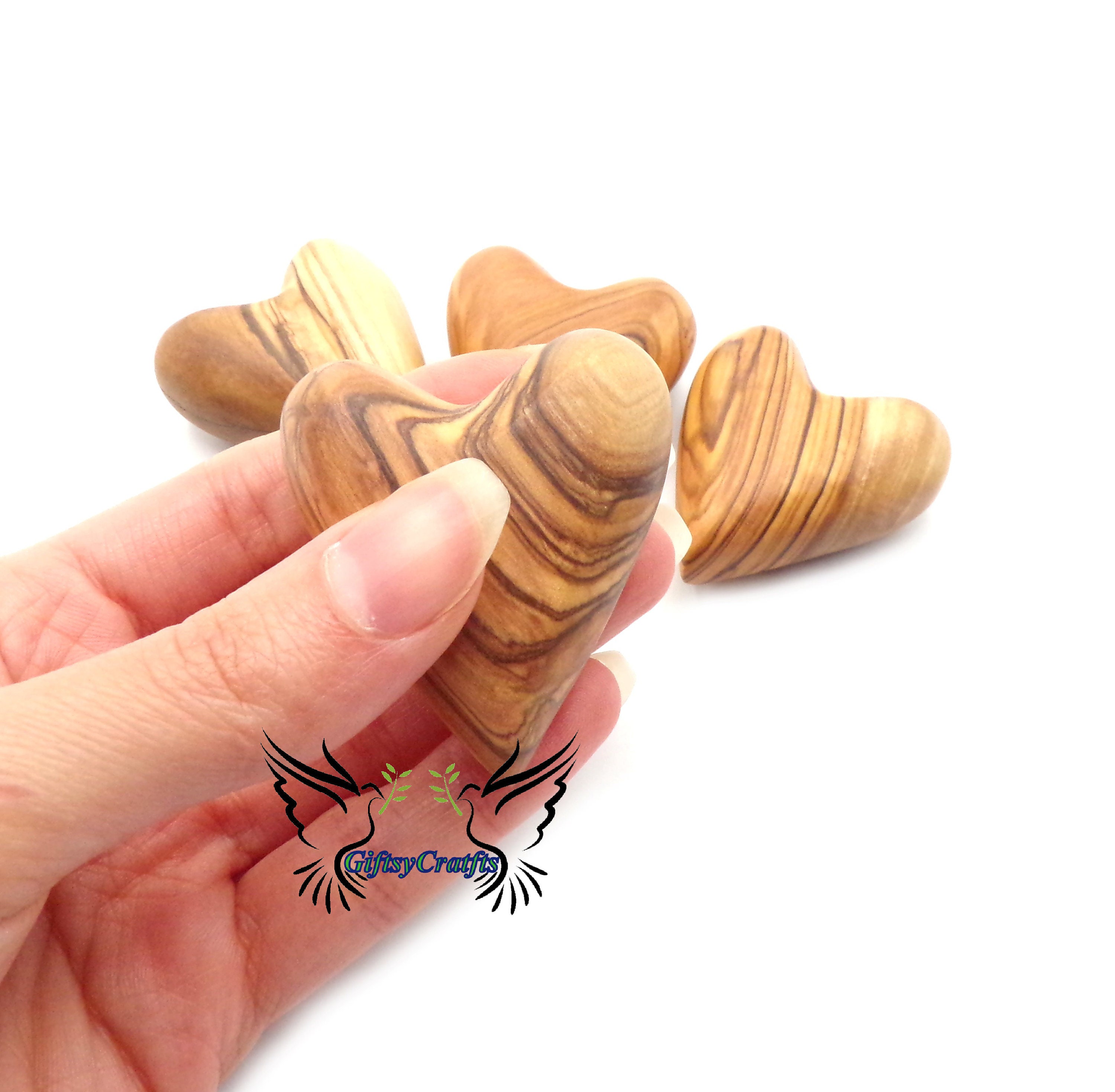 Wholesale CREATCABIN I Miss You Wooden Heart Ornaments Tiny Hug Token Solid  Olive Wood Heart Special Hand Holding Lucky Charm Gift Thinking of You For  Love Friends Families Couples Colleagues 