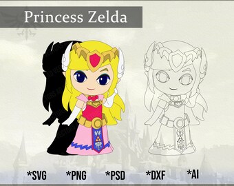 Princess Zelda Svg Etsy