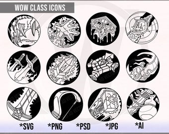 Wow Class Crest Etsy Wow Class Crest Etsy