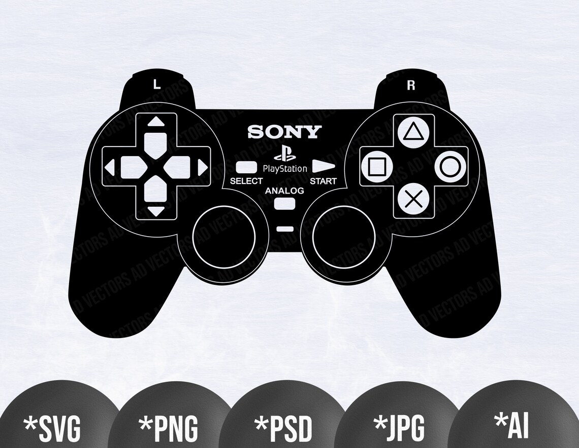 High Detail Playstation 2 Controller PS2 Bundle Vector svg | Etsy