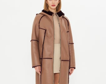 Hide Society レディース ブラック パッチワークスタイル 本物のシープ