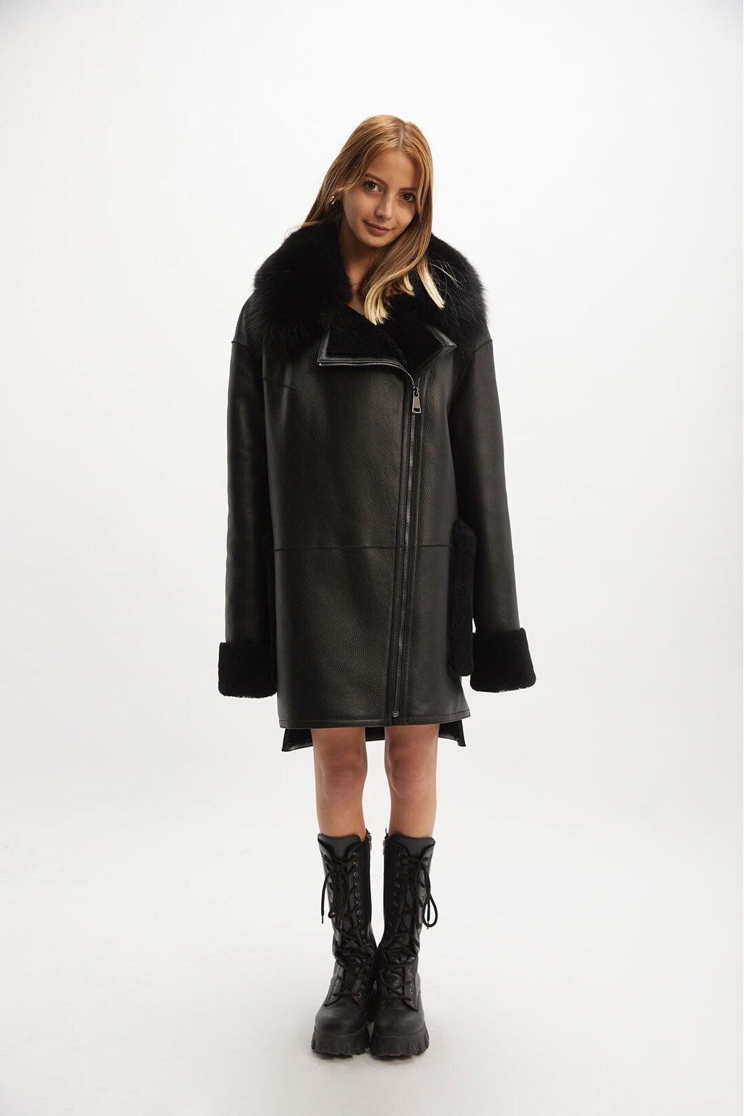 Long Black Leather Jacket, Soft Leather Jacket , Women Leather Trench Coat, Leather Jacket Women