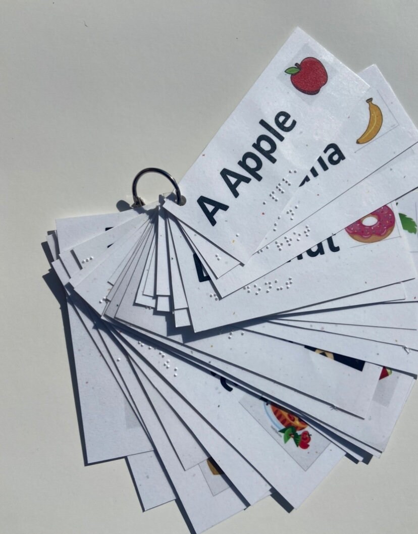 Braille Flashcards Etsy