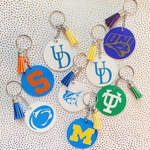 Custom College Keychains/ any college you want!