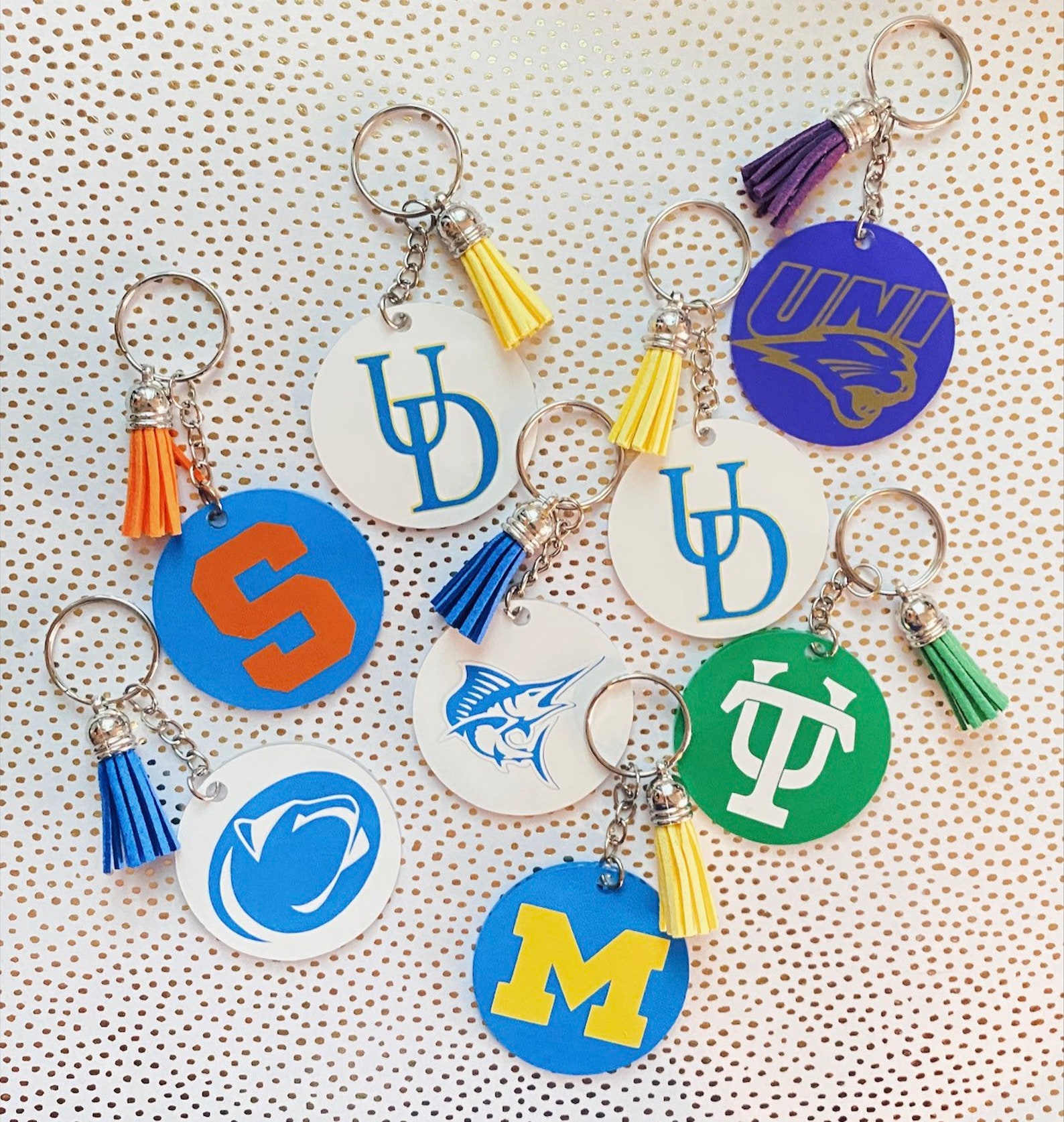 Custom College Keychains/ Any College You Want Etsy