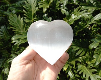 White Selenite Heart 8cm