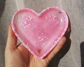 Small handmade "heart" cup in epoxy resin
