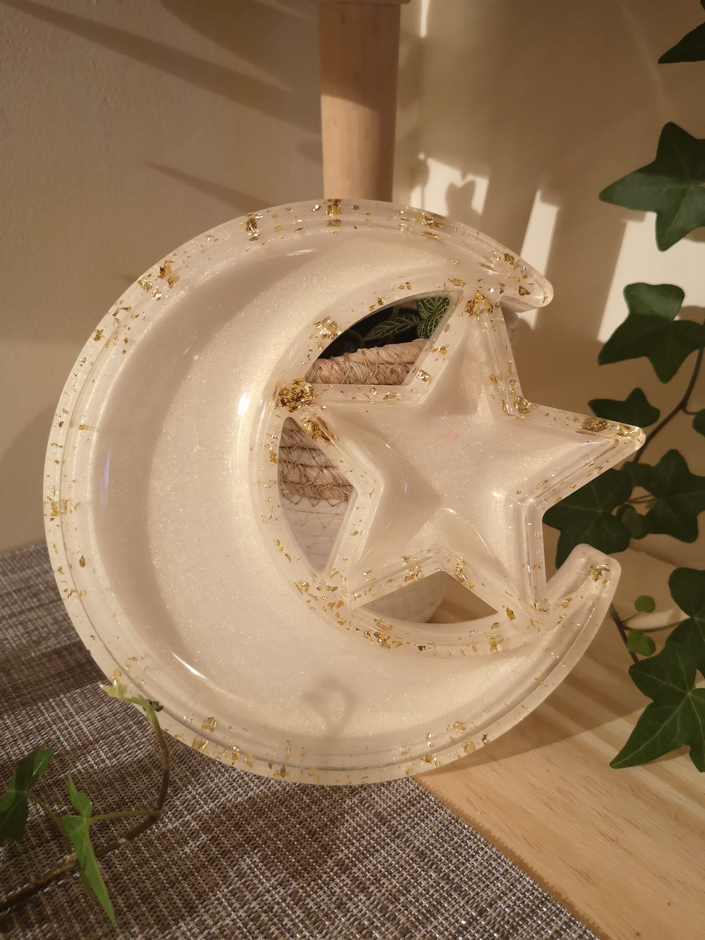 Plateau Lune et Étoile en Résine