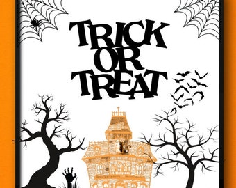 Trick or Treat SVG Dxf Png Eps Happy Halloween SVG File Trick or Treat ...