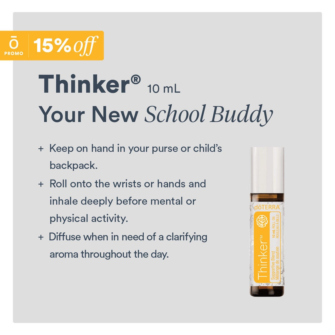 Thinker Roller Bottle doTERRA Safe for Kids School Etsy