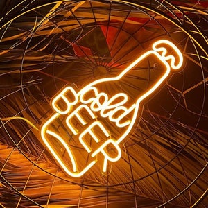 Neon Beer Sign, LED Wall Art for Bars, Man Caves, or Home Entertainment Decor, light up beer sign, coors light beer sign, corona beer sign
