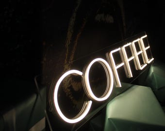 Coffee Neon Sign, Coffee Bar Sign, Custom Neon Sign for Coffee Shop Wall Decor, Led Night Light Personalized Gifts for Opening