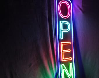 Open Neon Sign Business Logo, Handmade Custom Flex Led Sign Wall Decor, Welcome Sign for Shop Decor, Open Bar Neon Light, Black Friday Sale
