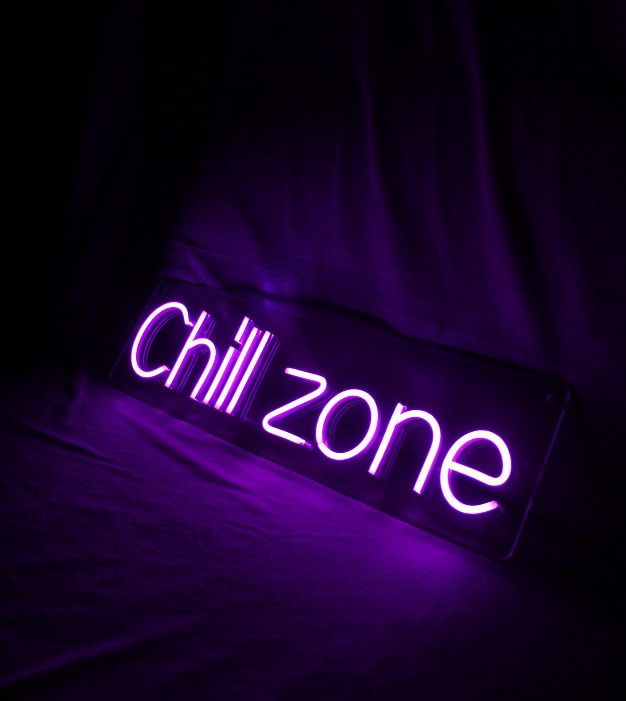 Chill Zone Neon Sign - LED Wall Decor for Home, Bar, or Café - Etsy