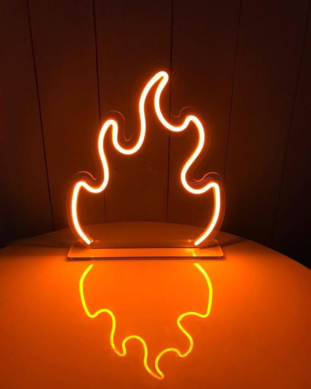 Fire LED Neon Sign - Flame Wall Decor (9.8