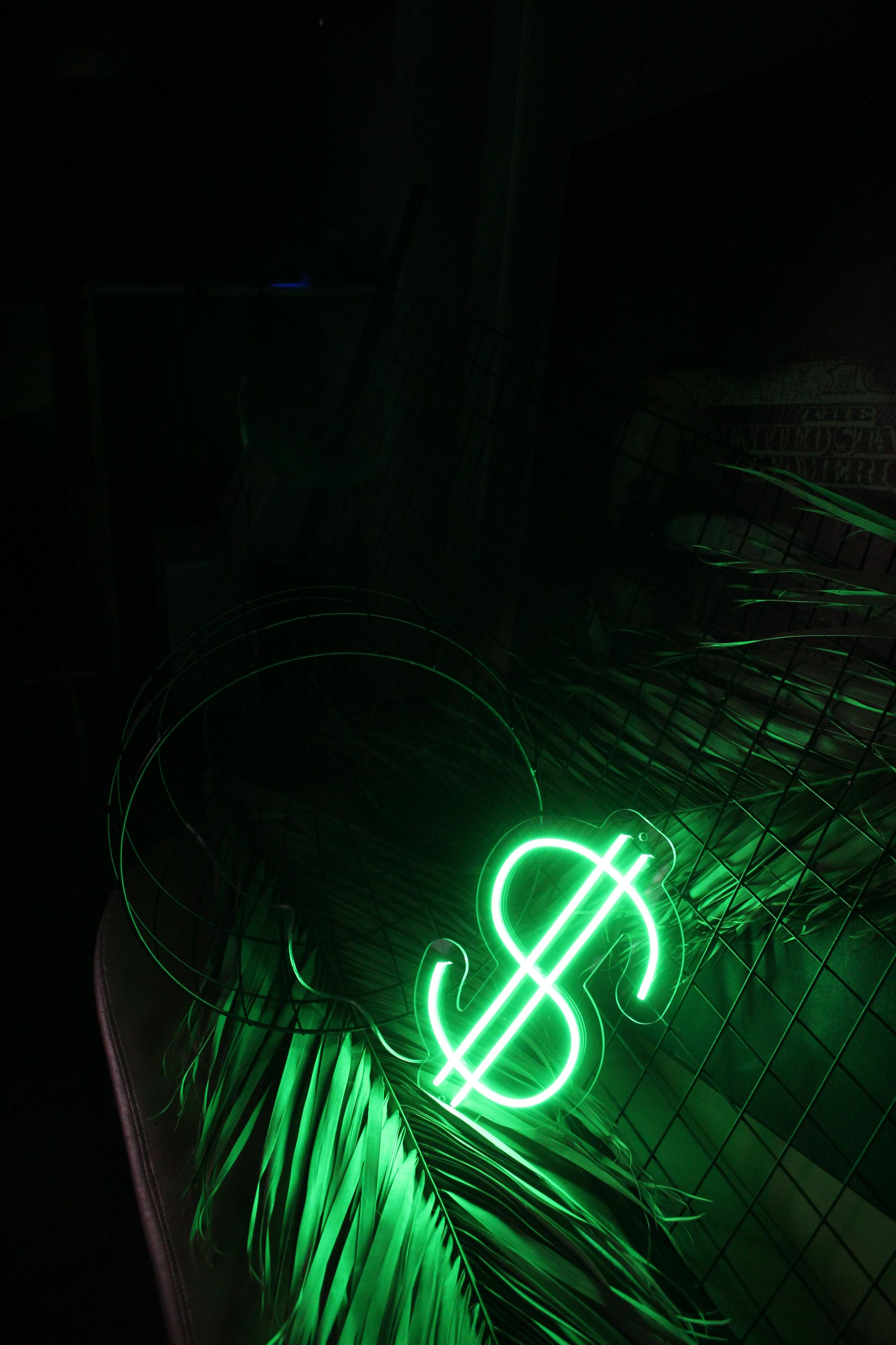 Dollar Neon Sign, Dollar Neon Art, Money Symbol Light, Money Neon Sign ...