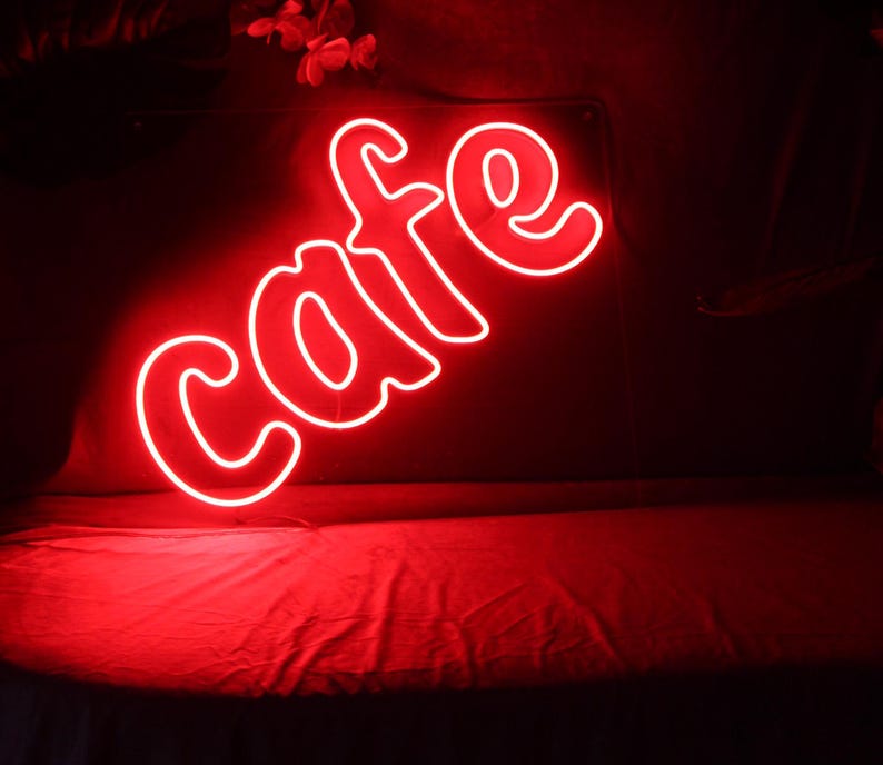 Cafe Neon Sign, Cafe Neon Led Light, Cafe Led Light Decor, Restaurant ...