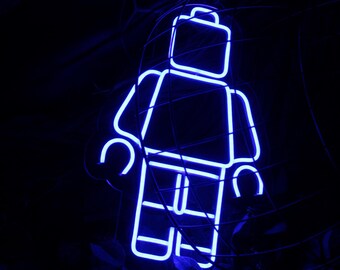 ロボットLEDネオンサイン、子供部屋の装飾、SFナイトライト