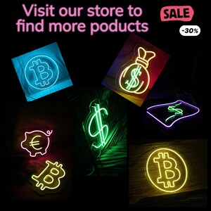 Dollar Neon Sign, Dollar Neon Art, Money Symbol Light, Money Neon Sign ...