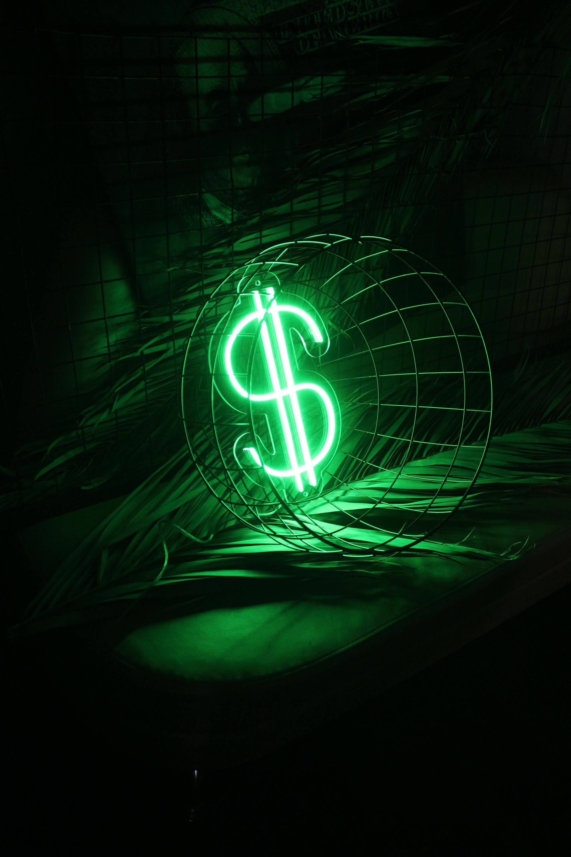 Dollar Neon Sign, Dollar Neon Art, Money Symbol Light, Money Neon Sign ...