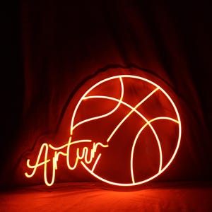 Personalized Basketball Neon Sign, Basketball Gifts, Custom neon sign, Basketball Name Sign, Room Decor, Basketball gifts, Birthday gift
