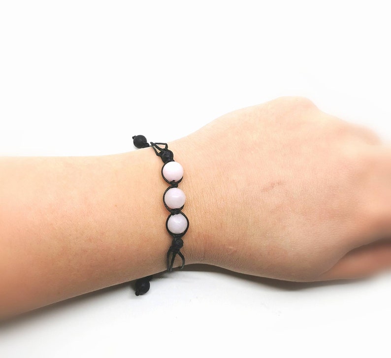 Macrame Healing Stones Reiki Chakra Gemstone Bracelet Lava Stone Yoga Bracelet Root Chakra