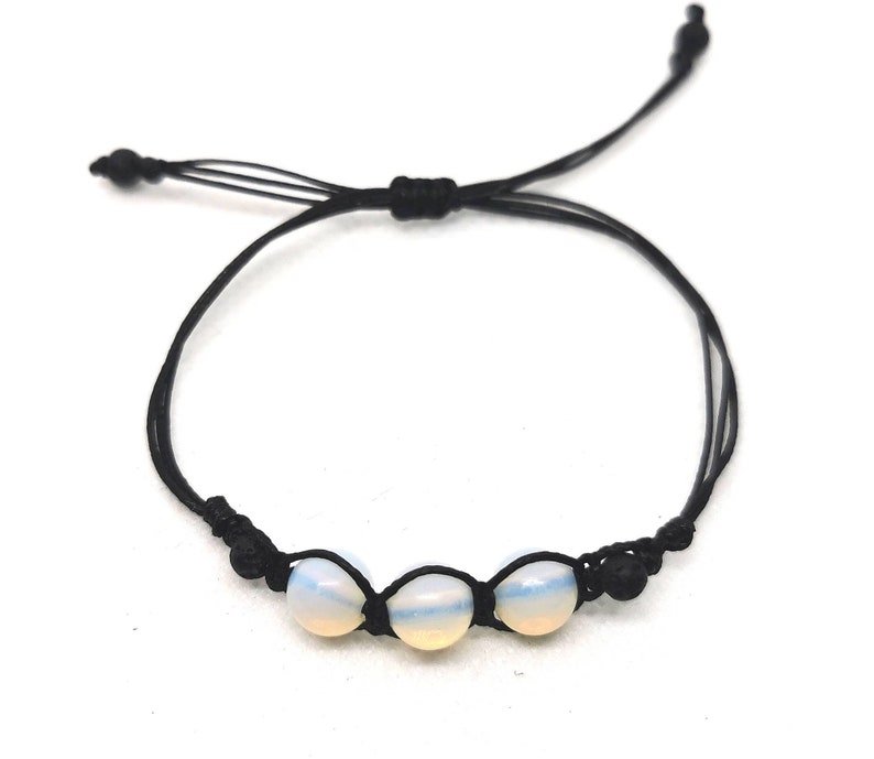 reiki All chakra Chakra gemstone bracelet macrame opal yoga bracelet healing stones