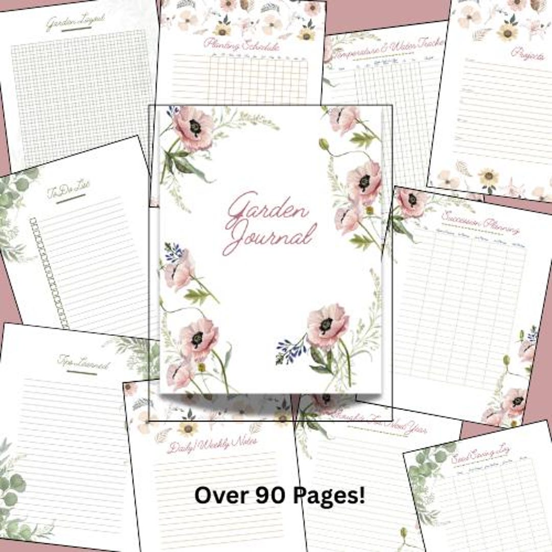 Printable Garden Journal PDF – 90+ Pages | Vegetable Growing Guide