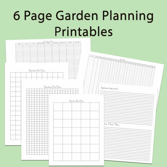 Garden Planning Printable Pages Template Reusable Worksheet Etsy Garden Planning Printable Pages Template Reusable Worksheet Etsy