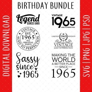 60er Geburtstag 6 Design Bundle Digitaler Download - 60er Geburtstag, 60er Jahre Geschenke für Männer Frauen, 60er Jahre Bundle svg, 60er Jahre Geburtstagsschmuck