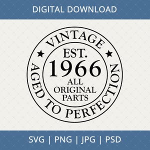 60th In 2026 Birthday Vintage 1966 Digital Download - 60th Birthday Gift For Men Women, 60th Birthday Card Poster Svg, 60th Birthday Shirt