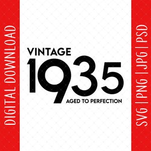 90th In 2025  Birthday Vintage 1935 Digital Download - 90th Birthday Gifts For Men Women Mom Dad Grandparent, 90th Birthday Svg, 90 Year Old