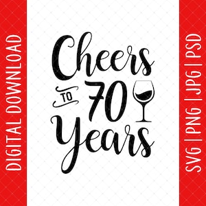 Prost auf 70 Jahre 70. Geburtstag Digitaler Download - 70. Geburtstagsgeschenk für Männer Frauen, 70