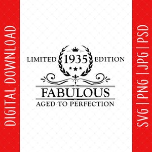 90th In 2025 Birthday Vintage 1935 Digital Download - 90th Birthday Gifts For Women Mom Grandma, 90th Birthday Svg, 90th Birthday Decoration