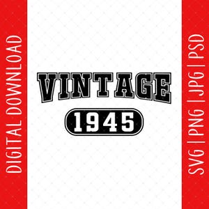 80er 2025 Geburtstag Vintage 1945 Digitaler Download - 80er Jahre Geburtstagsgeschenke für Männer Frauen, 80er Jahre Dekorationen Poster Karte SVG-Dateien
