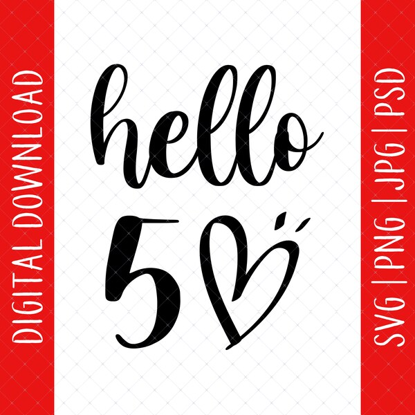 Hello 50 - Etsy