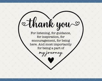 Thank You Appreciation Quote Digital Download - Thank You Gift, Positive, Encouraging Svg, Teacher Gift Idea, Thank You Card Svg Files