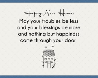 Happy New Home digitale download - housewarming cadeaus voor nieuw huis, eerste huis, Happy New Home Svg, New Home Ornament Svg