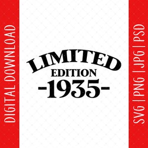 90th In 2025  Birthday Vintage 1935 Digital Download - 90th Birthday Gifts For Men Women Mom Dad Grandparent, 90th Birthday Svg, 90 Year Old