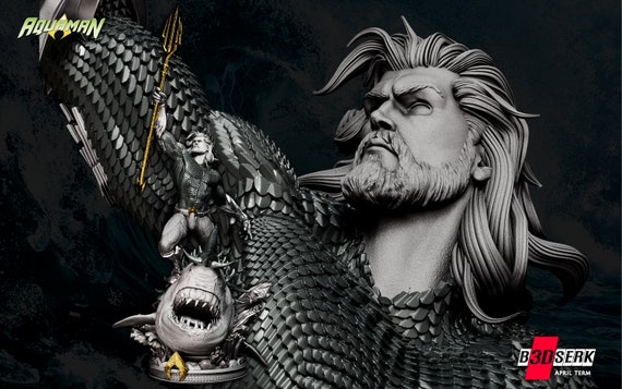 The King of Atlantis - High Quality 3D Print - FanArt (Un-Painted)
