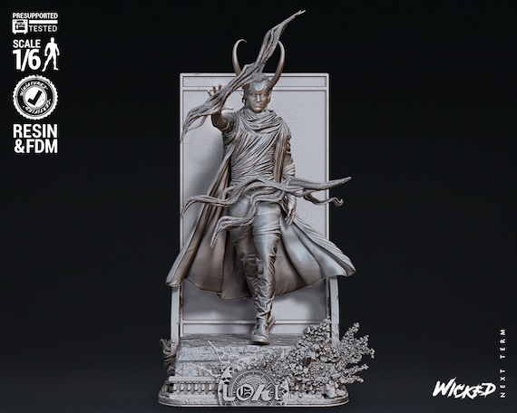 The God of Mischief - High Quality 3D Print - FanArt (Un-Painted)